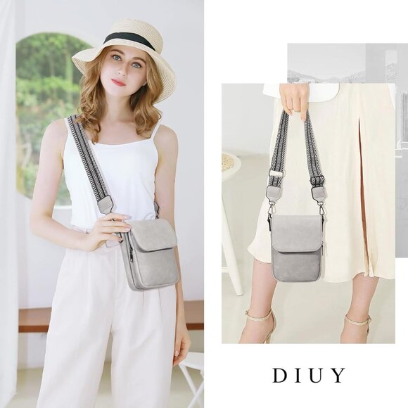 Small Crossbody Bag Women PU Leather Compact Organizer Purse for Travel - Picture 2 of 7